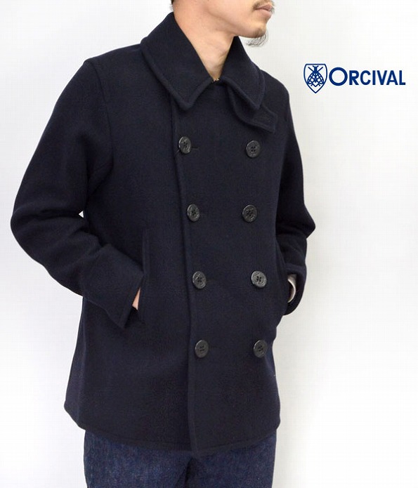 日本製・綿100% 未使用 ORCIVAL オーシバルのメルトンPコート サイズ 0