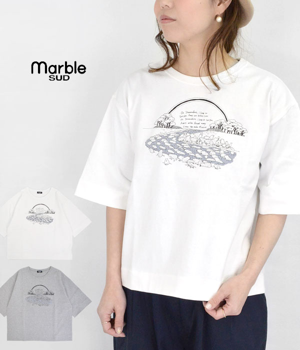 marble SUD (マーブルシュッド) スイミングカピバラ ハーフスリーブTシャツ 018S003011の画像
