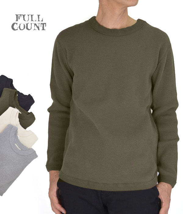 フルカウント (FULL COUNT)  ヘビーウェイト ワッフル ロングスリーブTシャツの画像