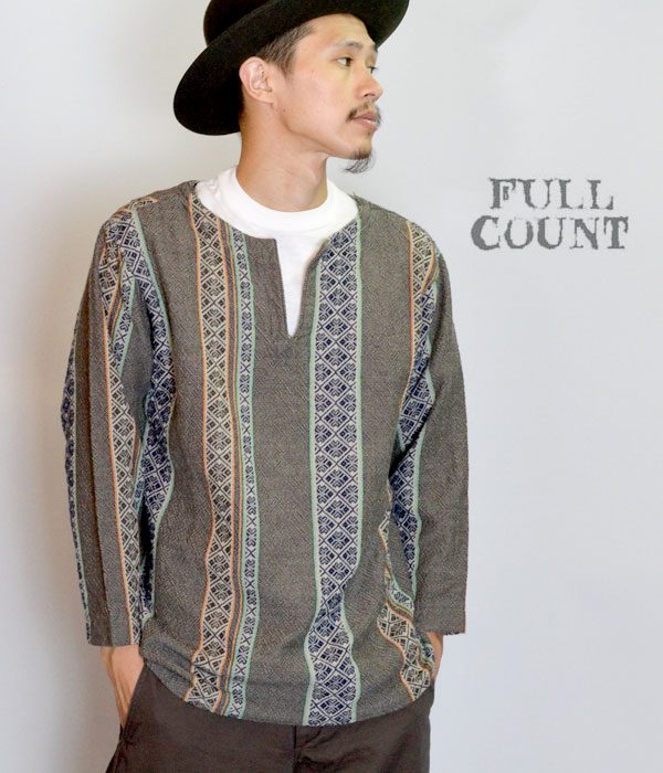 FULL COUNT （フルカウント） ジャガードストライプ スリーピングシャツ