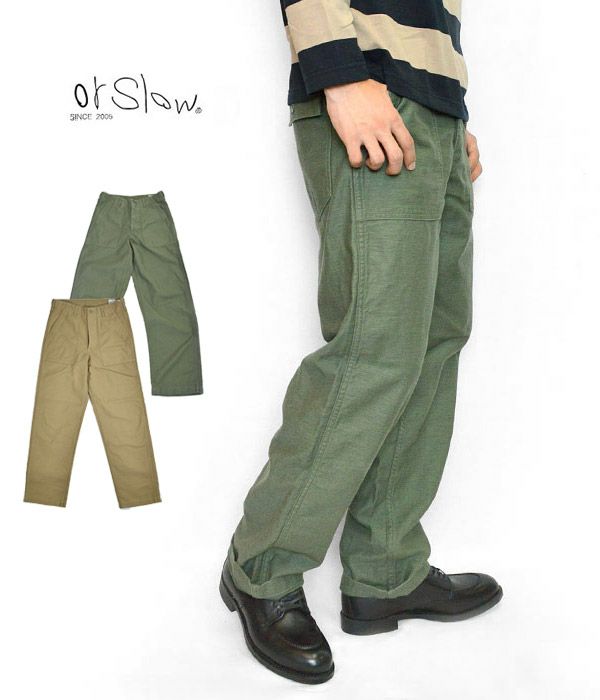 オアスロウ (orSlow) US ARMY FATIGUE PANTS *Button Fly 01-5002