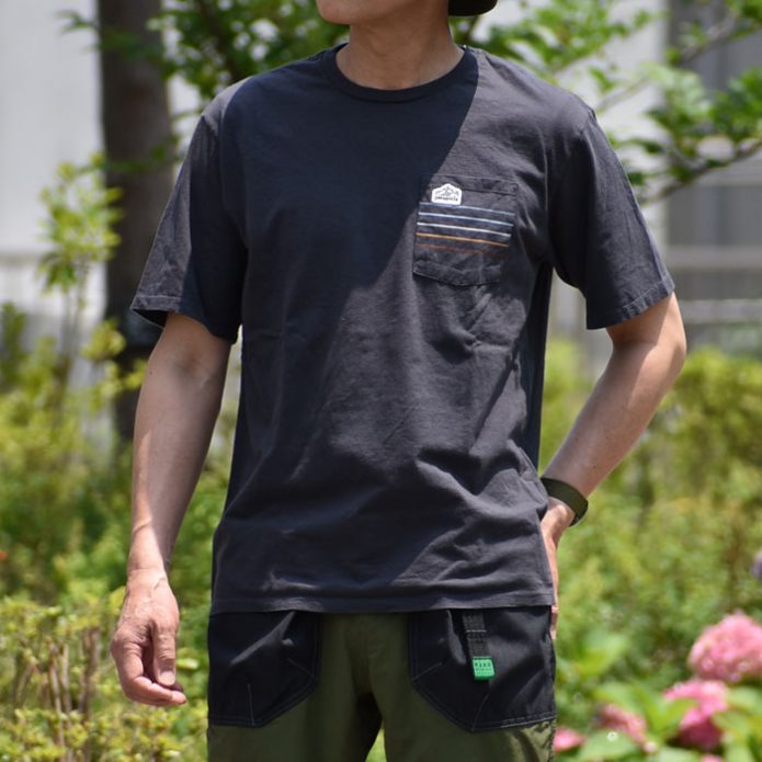 パタゴニア (PATAGONIA) M'S LINE LOGO RIDGE STRIPE ORGANIC POCKET T-SHIRT 半袖プリントTシャツ ポケT 37587