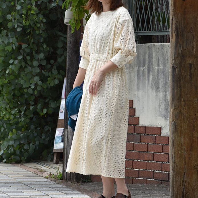 ケレン(KELEN) CUT WORK LACE DRESS "HAKU" 半袖 レース ワンピース LKL23HOP2012 トップジミーのレディースコーディネート画像