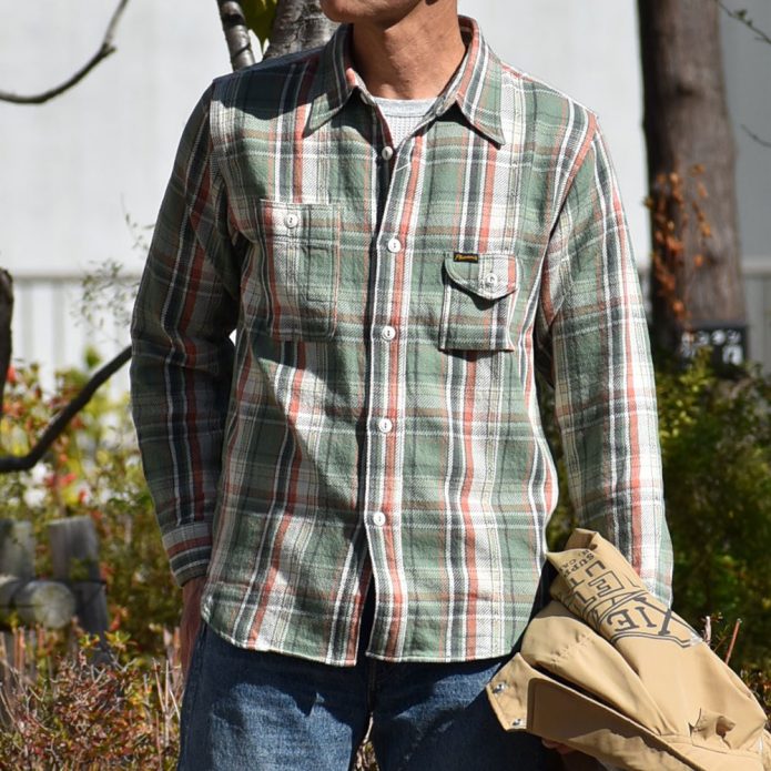 フェローズ (PHERROW'S) FLANNEL SHIRT 長袖チェックネルシャツ 23W-750WS-C