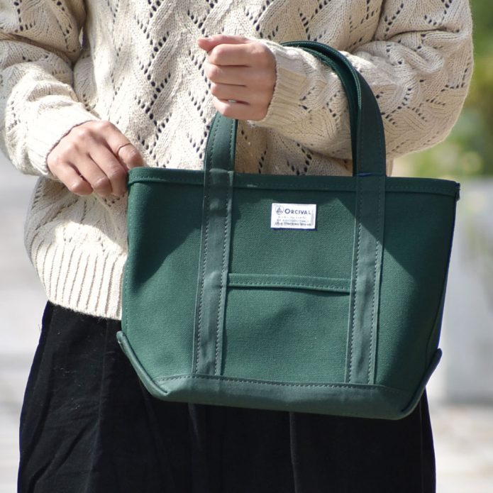 オーチバル/オーシバル (ORCIVAL) HVC HANPU TOTE BAG SMALL キャンバストートバッグ小 マイバッグ エコバッグ RC-7060HVC トップジミーのレディースコーディネート画像