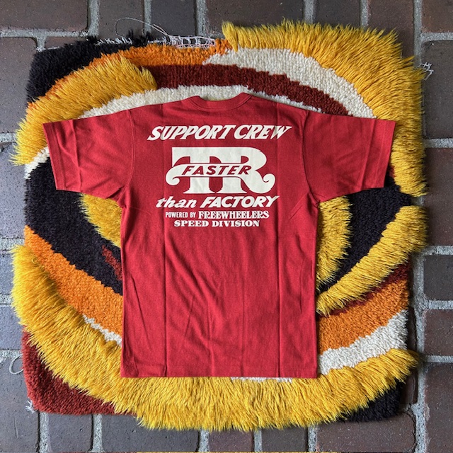 フリーホイーラーズ FREEWHEELERS -Throttle Racing- SUPPORT CREW Vintage Style Light Weight Jersey CHILI