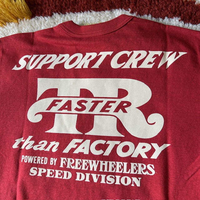 フリーホイーラーズ FREEWHEELERS -Throttle Racing- SUPPORT CREW Vintage Style Light Weight Jersey CHILI