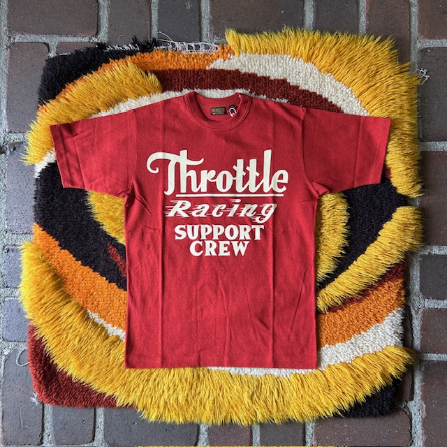 フリーホイーラーズ FREEWHEELERS -Throttle Racing- SUPPORT CREW Vintage Style Light Weight Jersey CHILI