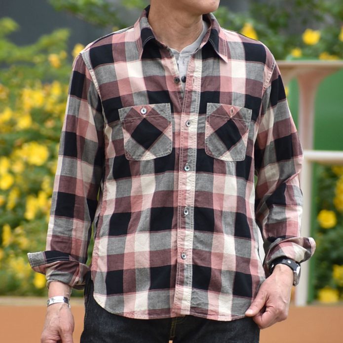 デラックスウエア (DELUXEWARE) 50s CHECK PATTERN 長袖チェックシャツ LV-31
