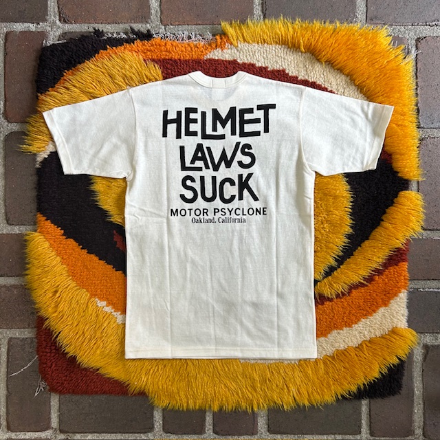 フリーホイーラーズ (FREEWHEELERS) -HELMET LAWS SUCK- Vintage Style Light Weight Jersey OFF-WHITE