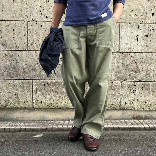 オアスロウ (orSlow) HERRINGBONE TWILL SUMMER FATIGUE PANTS(UNISEX) コットンパンツ 01-5103