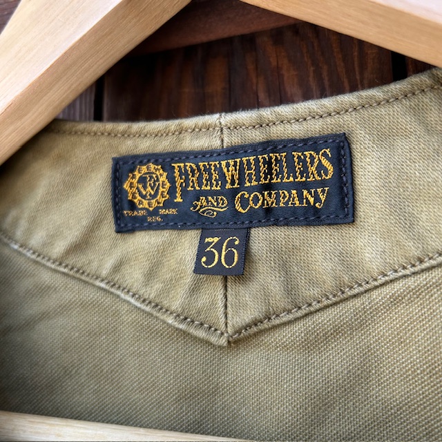 フリーホイーラーズ FREEWHEELERS --Throttle Racing- SUPPORT CREW SPEED ENGINEER SLEEVELESS COAT コットンベスト アビエイターベスト アビエイターズベスト