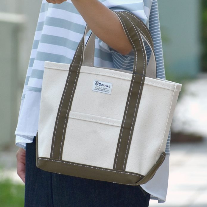 オーチバル/オーシバル (ORCIVAL) Tote Bag Small キャンバストートバッグ 小 マイバッグ エコバッグ OR-H0285KWC トップジミーのレディースコーディネート画像