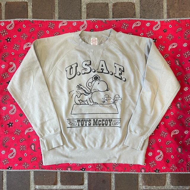 トイズマッコイ TOYS McCOY GARMENT DYING SWEAT SHIRT SNOOPY "U.S.A.F. FLYING ACE" TMC2550