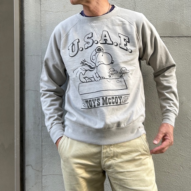 トイズマッコイ TOYS McCOY GARMENT DYING SWEAT SHIRT SNOOPY "U.S.A.F. FLYING ACE" TMC2550