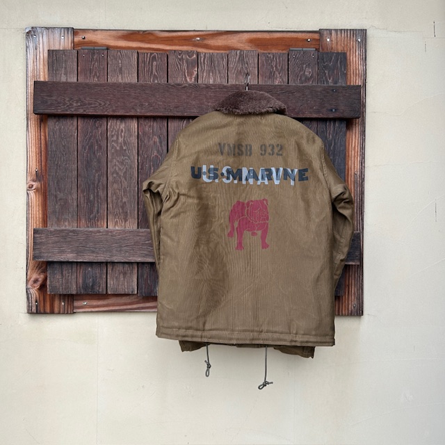 FREEWHEELERS(フリーホイーラーズ) 1944 U.S.M.C Marine Scout Bombing SQ932 -TEUFELHUND- TYPE N-1 1940s MILITARY CLOTHING NXS1404 Original Jungle Cloth Paraffin Coating DARK KHAKI BEIGE