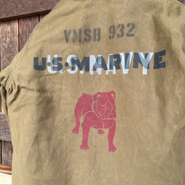 FREEWHEELERS(フリーホイーラーズ) 1944 U.S.M.C Marine Scout Bombing SQ932 -TEUFELHUND- TYPE N-1 1940s MILITARY CLOTHING NXS1404 Original Jungle Cloth Paraffin Coating DARK KHAKI BEIGE