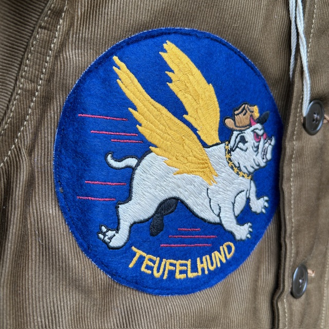 FREEWHEELERS(フリーホイーラーズ) 1944 U.S.M.C Marine Scout Bombing SQ932 -TEUFELHUND- TYPE N-1 1940s MILITARY CLOTHING NXS1404 Original Jungle Cloth Paraffin Coating DARK KHAKI BEIGE