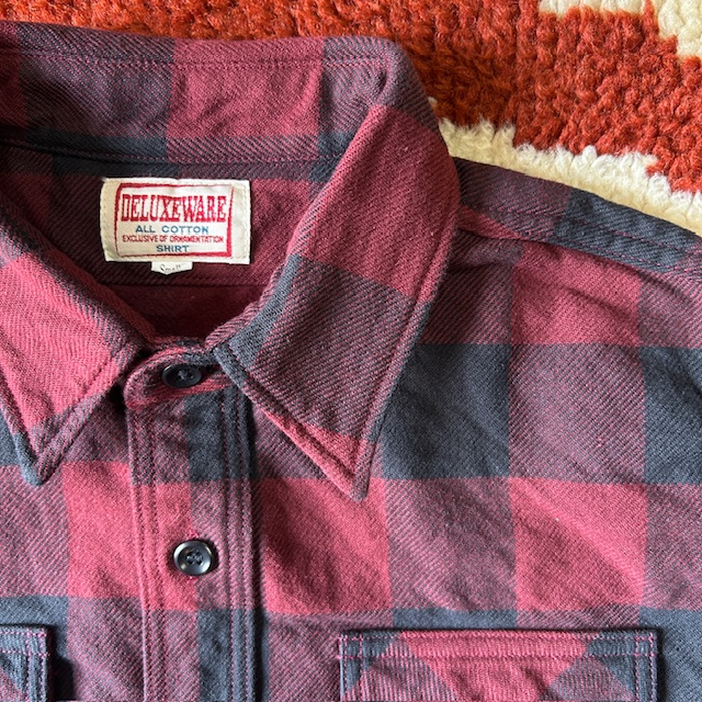 デラックスウエア (DELUXEWARE) 50s BUFFALO CHECK 長袖チェックネルシャツ HV-00A
