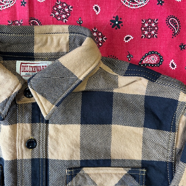 デラックスウエア (DELUXEWARE) 50s BUFFALO CHECK 長袖チェックネルシャツ HV-00A