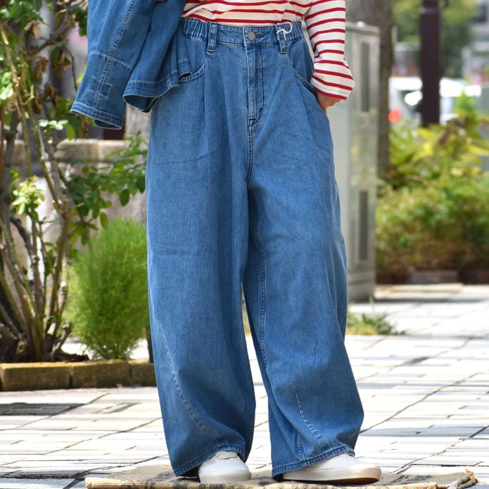 カフェッティ (Cafetty) コクーンパンツ デニムパンツ ジーンズ CF-0592 トップジミーのレディースコーディネート画像