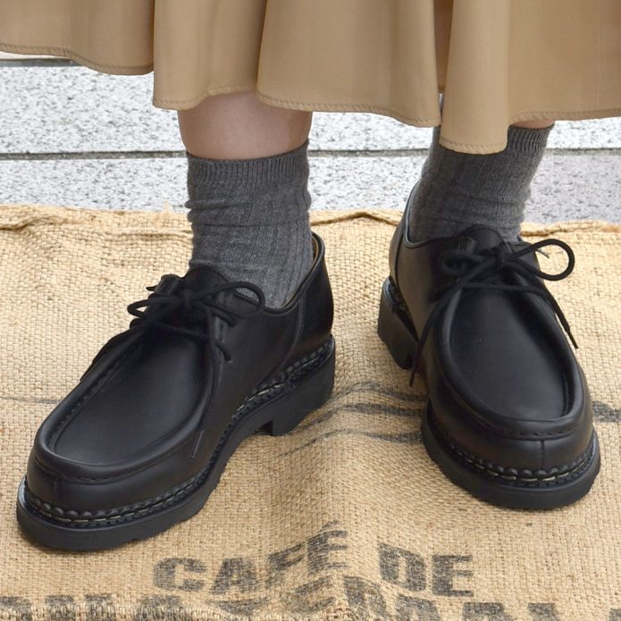 パラブーツ (PARABOOT) MICHAEL NOIR ミカエル チロリアンシューズ レディース 721204 トップジミーのレディースコーディネート画像