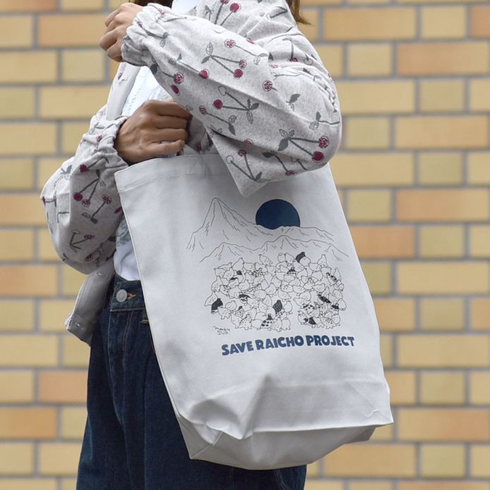 マーブルシュッド (marble SUD) LOTS raicho トートバッグ エコバッグ ライチョウ保護スクラムプロジェクト 長野県 08FF003321 トップジミーのレディースコーディネート画像