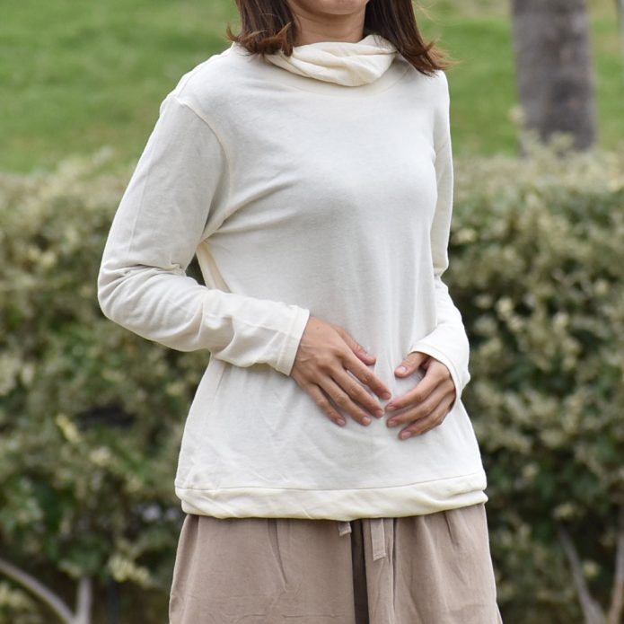 ブリスバンチ (Bliss bunch) ねじれタートルネックPO (長袖) 長袖タートルネック 綿 A758-498 トップジミーのレディースコーディネート画像