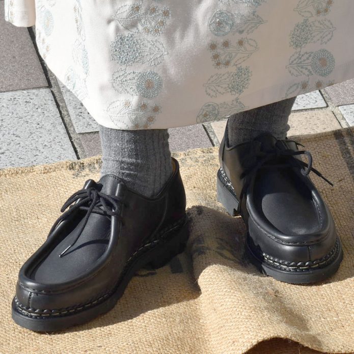 パラブーツ (PARABOOT) MICHAEL NOIR ミカエル チロリアンシューズ レディース 721204 トップジミーのレディースコーディネート画像