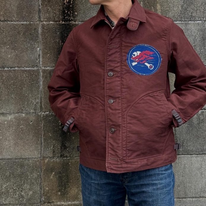 フリーホイーラーズ FREEWHEELERS -HOP HEADS- DECK WORKER JACKET DARK RED BROWN