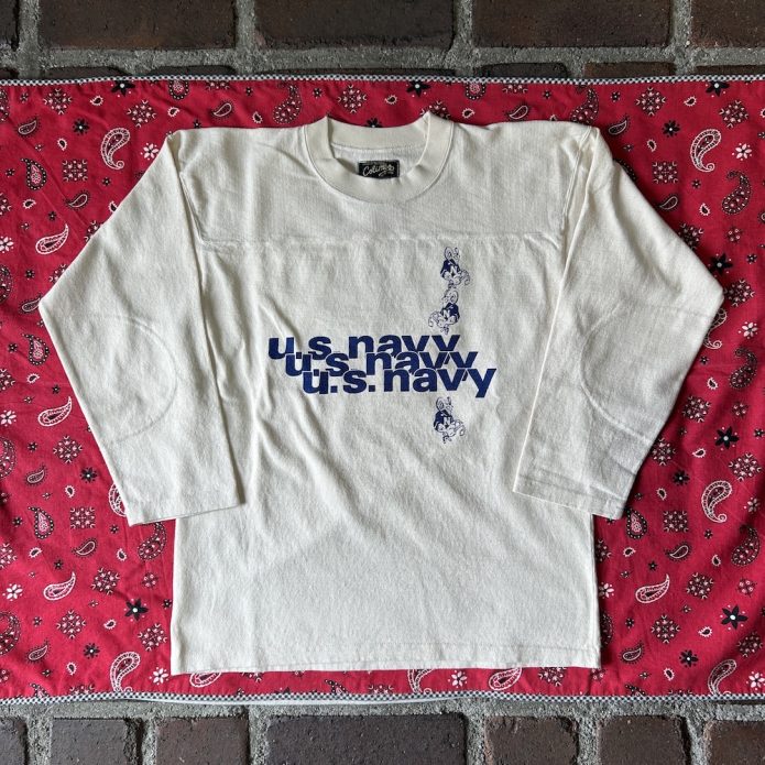 コリンボ COLIMBO Yonkers Football Tee =U.S.NAVY STACK LOGO=