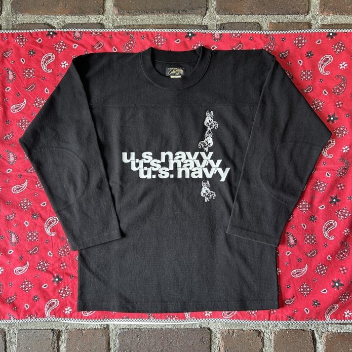 コリンボ COLIMBO Yonkers Football Tee =U.S.NAVY STACK LOGO=