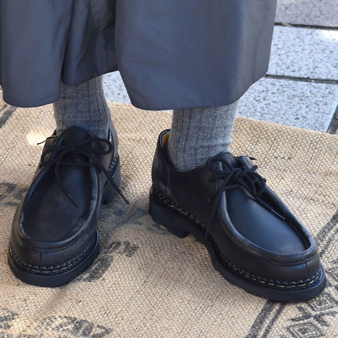 パラブーツ (PARABOOT) MICHAEL NOIR ミカエル チロリアンシューズ レディース 721204 トップジミーのレディースコーディネート画像